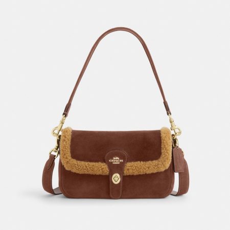 Coach Outlet Hadley Shoulder Bag - Preorder — Brass/Vintage Brown Multi