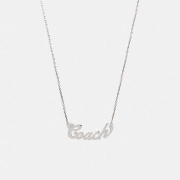 Coach Coach Script Nameplate Necklace - Preorder