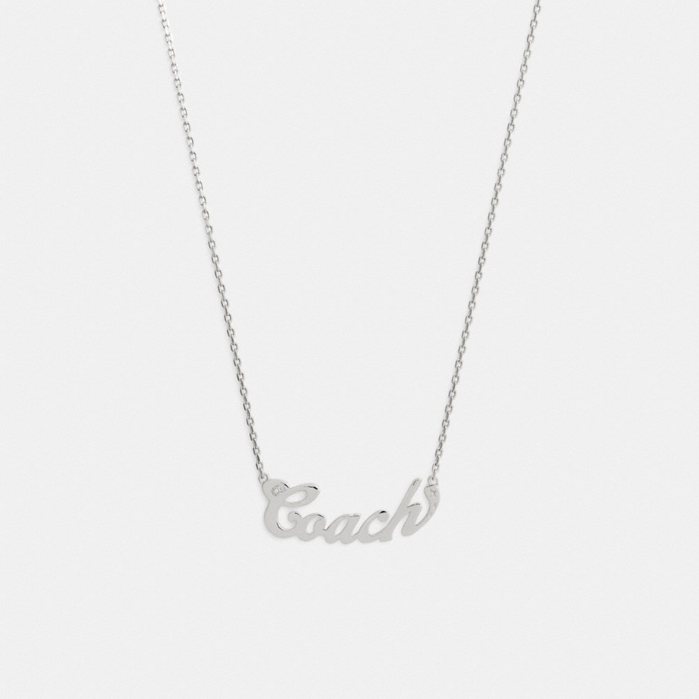 Coach Coach Script Nameplate Necklace - Preorder