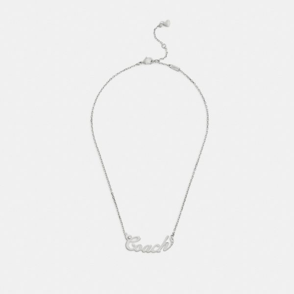 Coach Coach Script Nameplate Necklace - Preorder