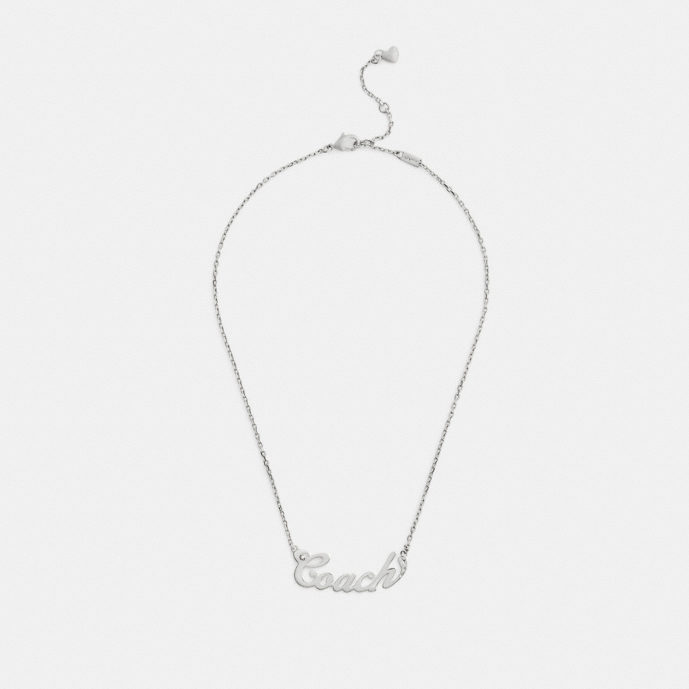 Coach Coach Script Nameplate Necklace - Preorder