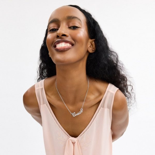 Coach Coach Script Nameplate Necklace - Preorder