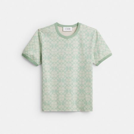 Coach Outlet Coach | Brain Dead Signature Ringer T-Shirt - Preorder — Mint