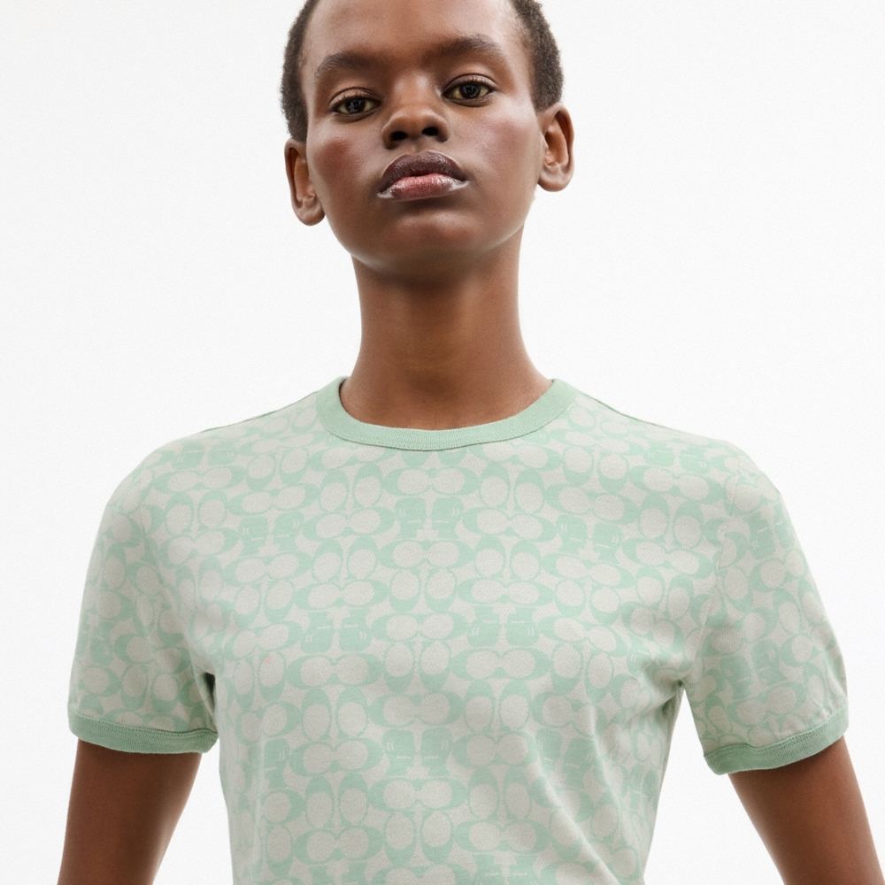 Coach Outlet Coach | Brain Dead Signature Ringer T-Shirt - Preorder