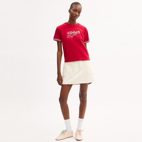 Coach Raglan Jersey T-Shirt In Organic Cotton - Preorder