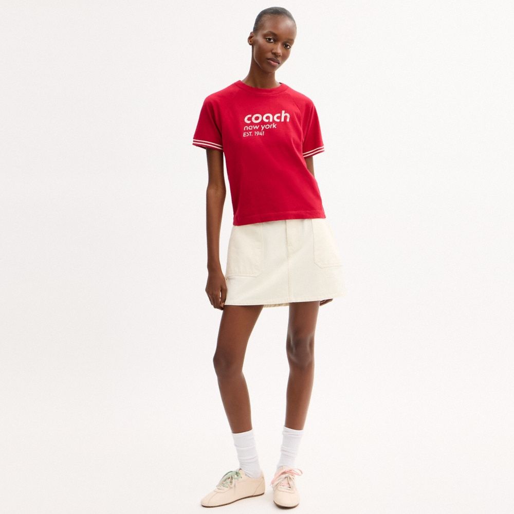 Coach Raglan Jersey T-Shirt In Organic Cotton - Preorder