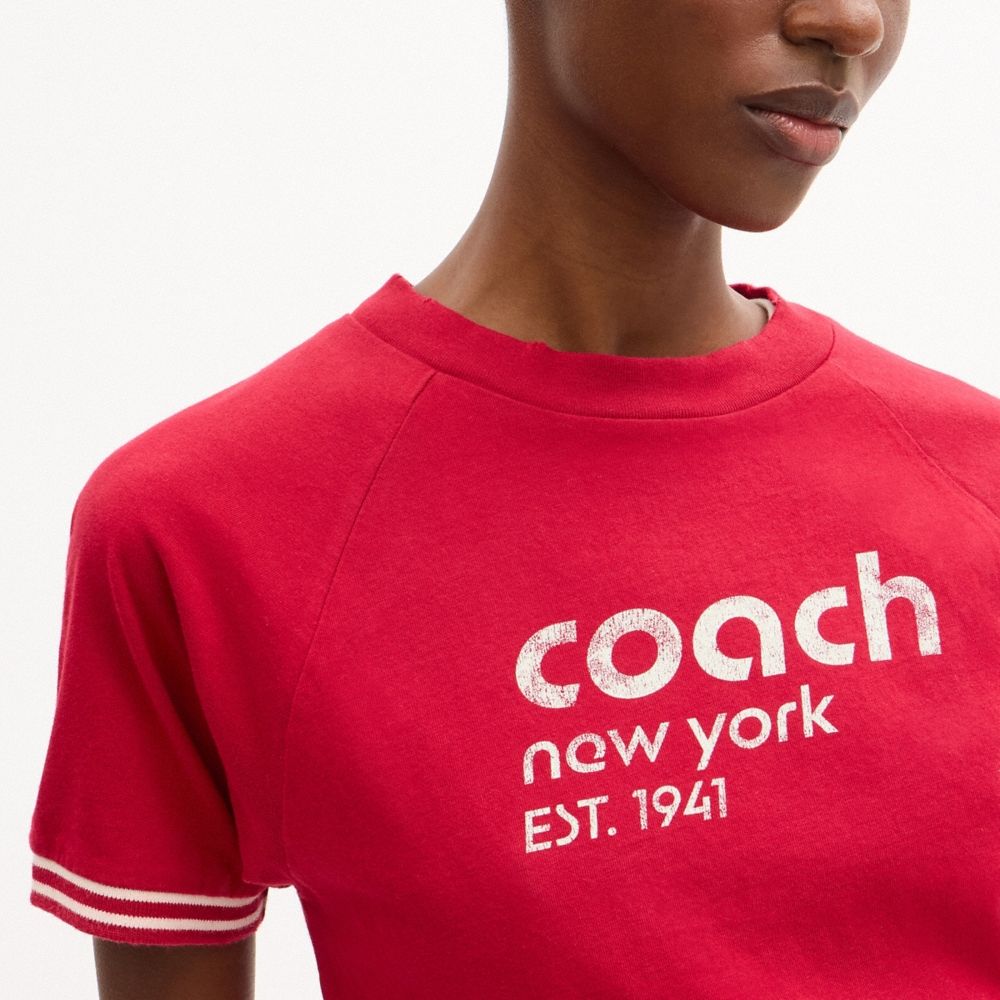 Coach Raglan Jersey T-Shirt In Organic Cotton - Preorder