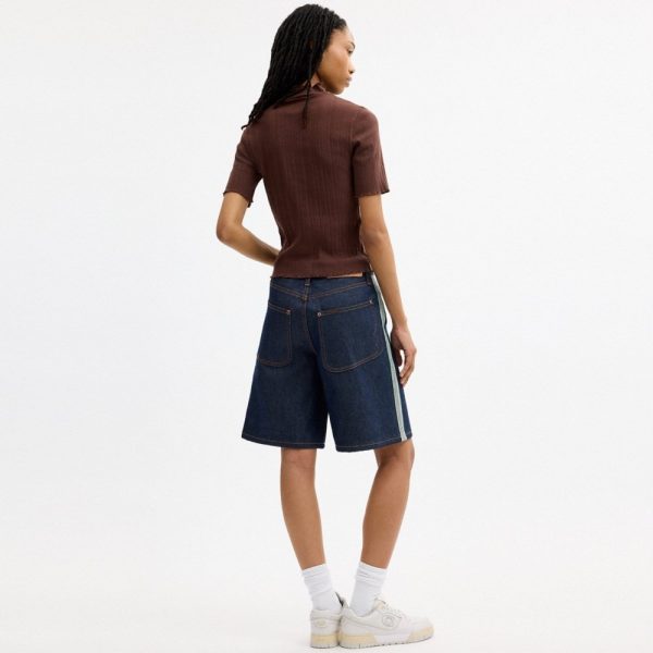 Coach Outlet Coach | Brain Dead Graphic Pointelle Mockneck Top - Preorder