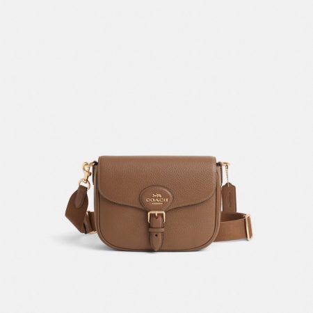 Coach Outlet Restored Amelia Saddle Bag - Preorder — Brass/Dark Stone