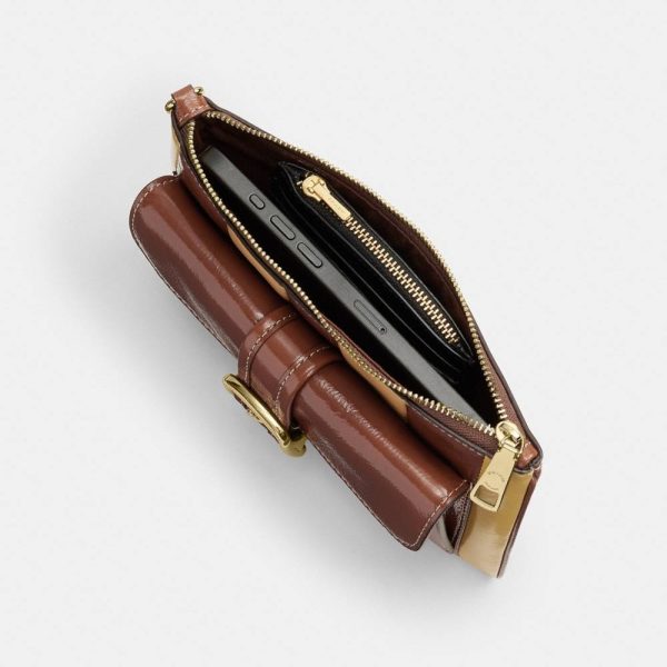 Coach Outlet Ashton Wristlet With Striped Patchwork - Preorder