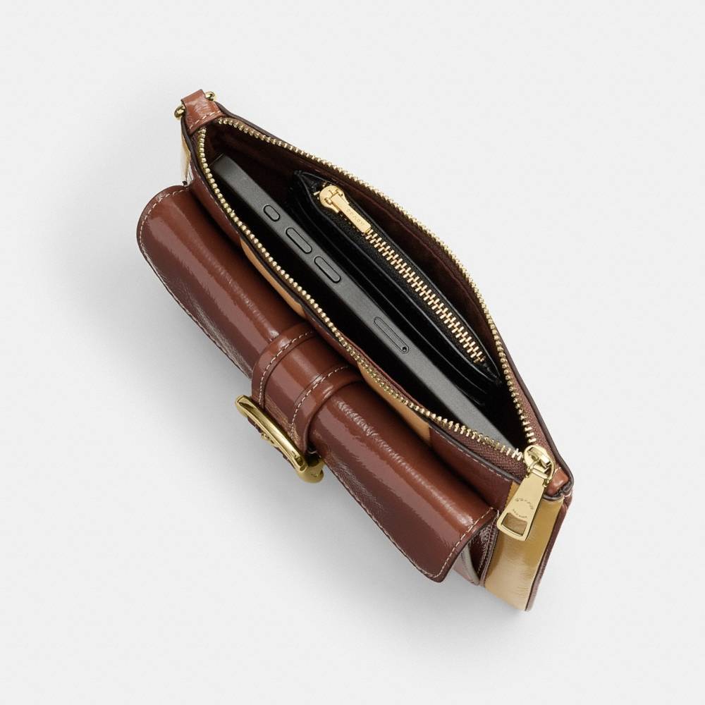 Coach Outlet Ashton Wristlet With Striped Patchwork - Preorder