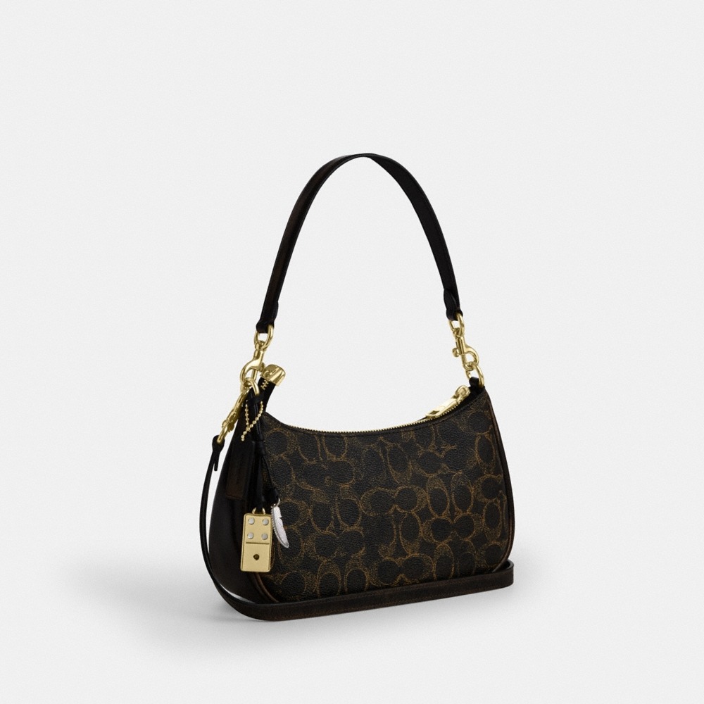 Coach Outlet Teri Shoulder Bag In Loved Signature Canvas With Charms - Preorder