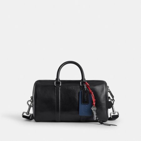 Coach Outlet Venturer Duffle Bag 27 With Charms - Preorder — Silver/Black