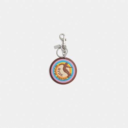 Coach Outlet Restored Ride With Pride Bag Charm - Preorder — Silver/Chalk Multi
