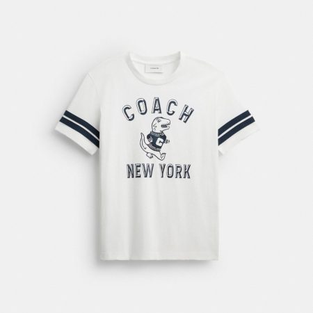 Coach Outlet Rexy Mascot Crewneck T-Shirt In Organic Cotton - Preorder — Vintage Ivory