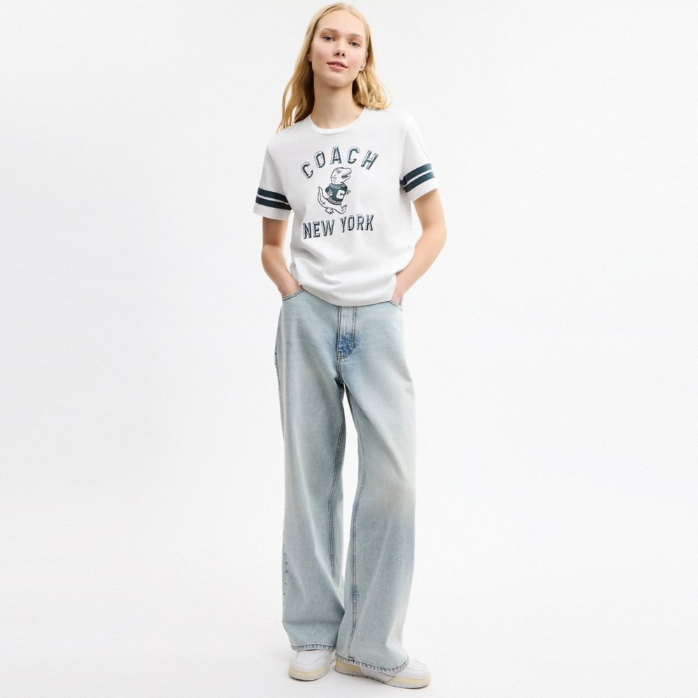 Coach Outlet Rexy Mascot Crewneck T-Shirt In Organic Cotton - Preorder