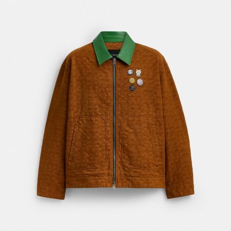 Coach Outlet Coach | Brain Dead Zip Front Blouson - Preorder — Brown