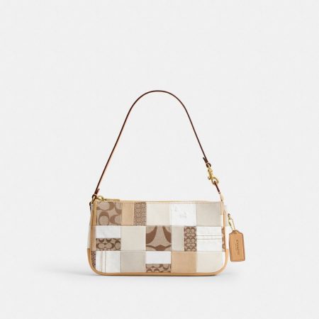 Coach Plaza Bag 25 With Patchwork - Preorder — Brass/White Multicolor