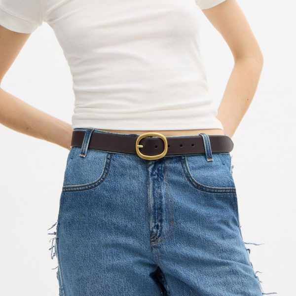 Coach Outlet Oval Buckle Belt, 32MM - Preorder