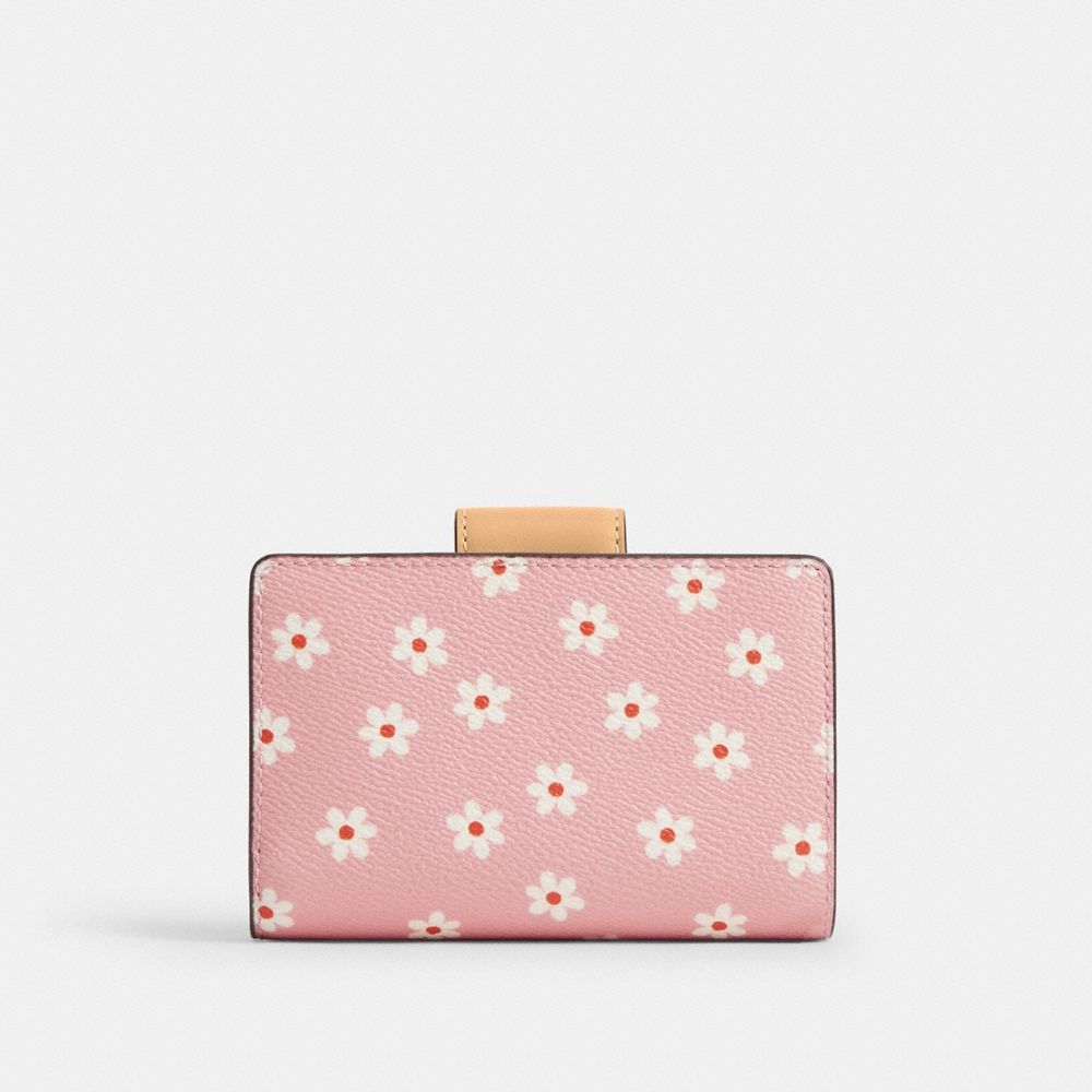 Coach Outlet Medium Corner Zip Wallet With Floral Print - Preorder