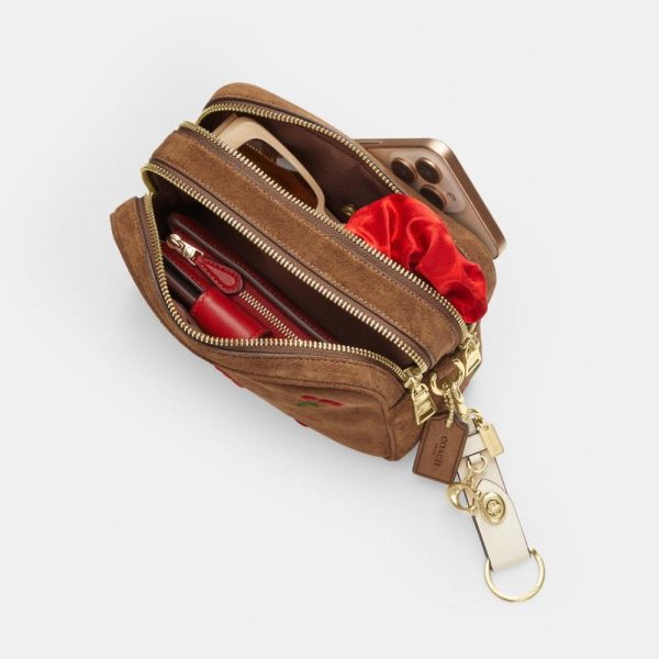 Coach Outlet Mini Carey Crossbody Bag With Cherry Embroidery - Preorder