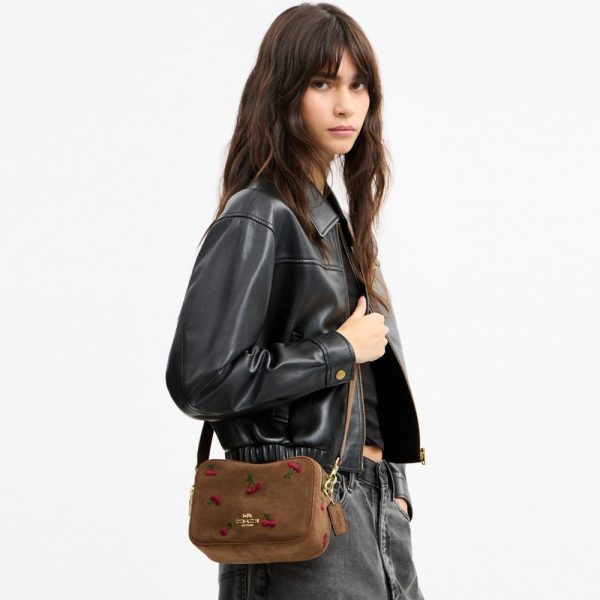 Coach Outlet Mini Carey Crossbody Bag With Cherry Embroidery - Preorder