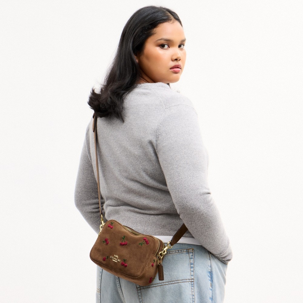 Coach Outlet Mini Carey Crossbody Bag With Cherry Embroidery - Preorder - Image 8
