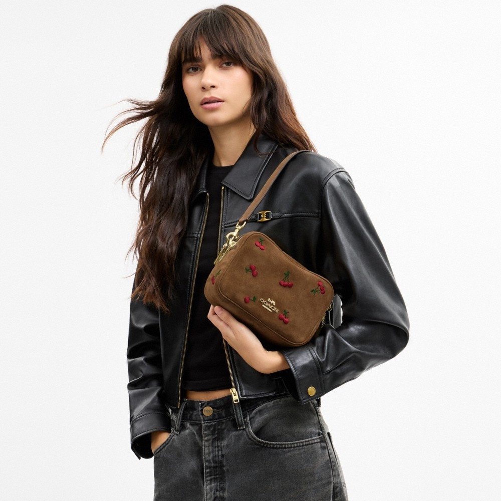 Coach Outlet Mini Carey Crossbody Bag With Cherry Embroidery - Preorder - Image 9