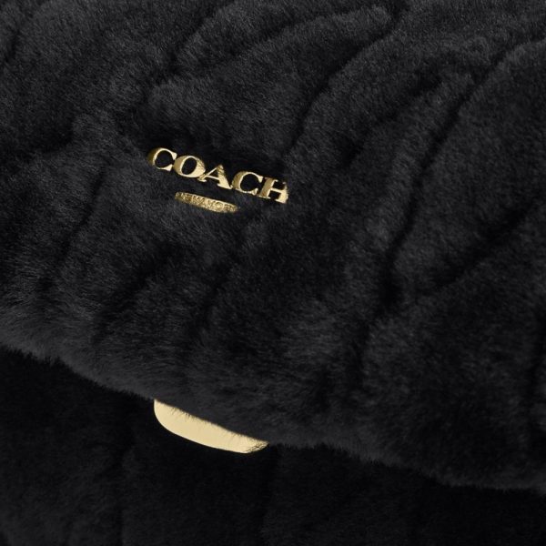 Coach Outlet Etta Small Flap Shoulder Bag In Shearling With Quilting - Preorder