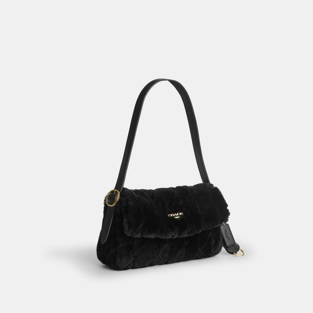 Coach Outlet Etta Small Flap Shoulder Bag In Shearling With Quilting - Preorder - Image 2