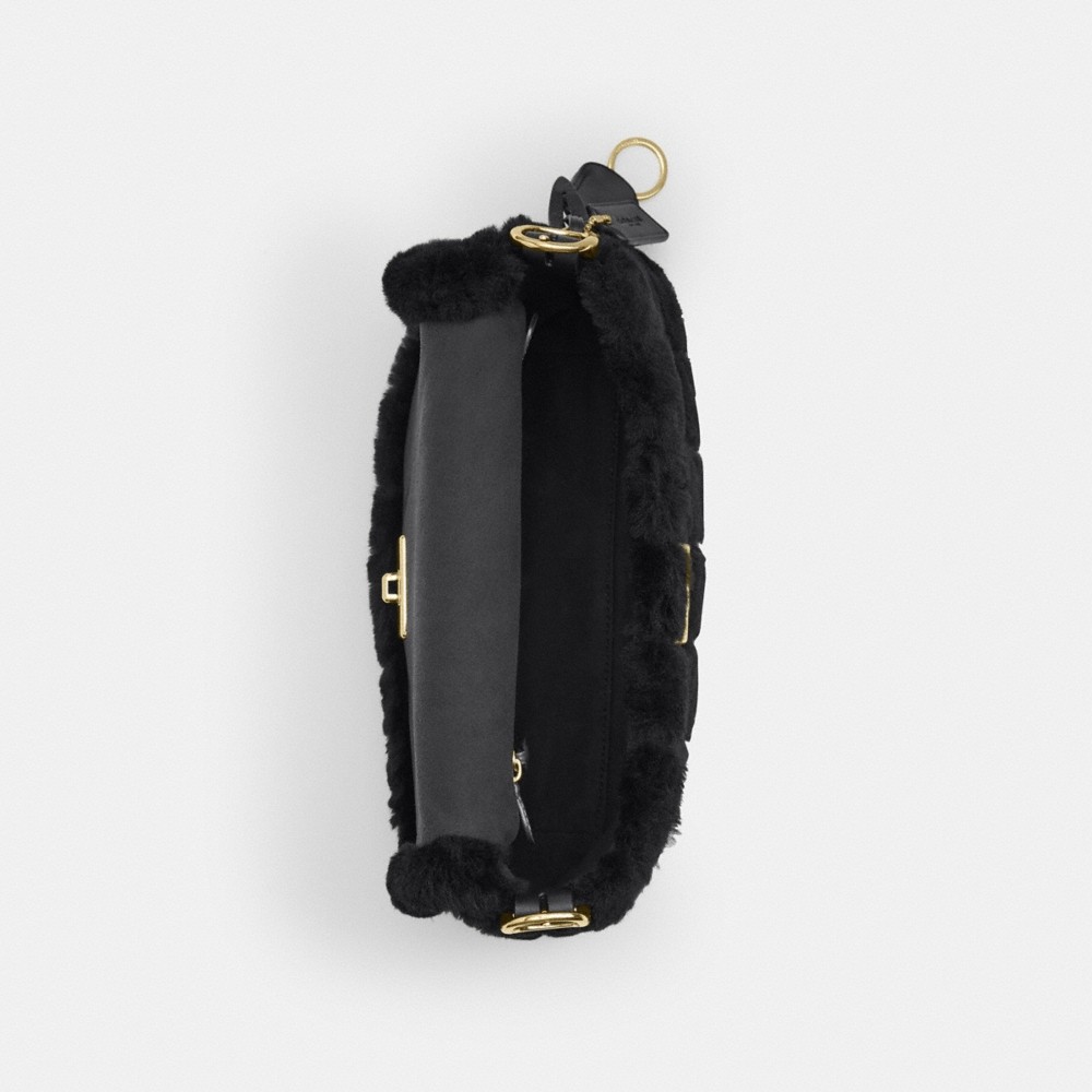 Coach Outlet Etta Small Flap Shoulder Bag In Shearling With Quilting - Preorder - Image 5