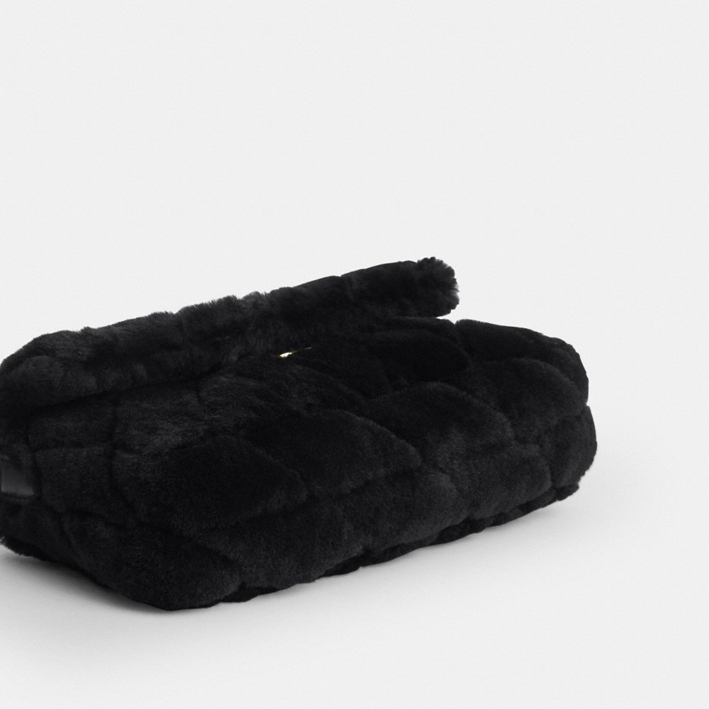 Coach Outlet Etta Small Flap Shoulder Bag In Shearling With Quilting - Preorder - Image 6