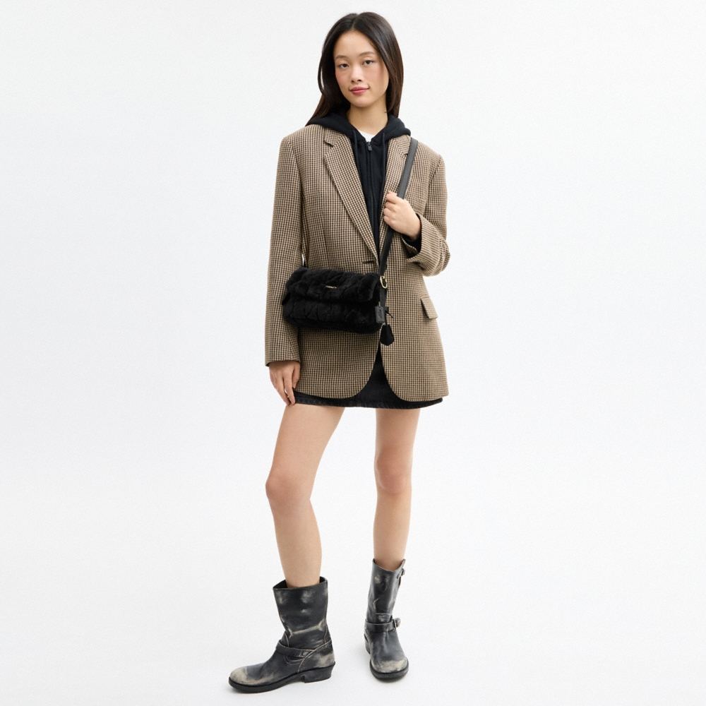 Coach Outlet Etta Small Flap Shoulder Bag In Shearling With Quilting - Preorder - Image 8
