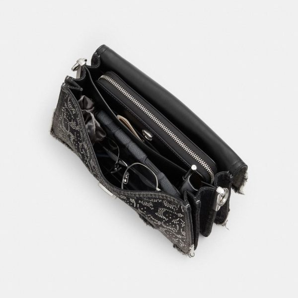 Coach Tabby Shoulder Bag 26 In Regenerative Cotton Denim With Loved Crystal Signature - Preorder