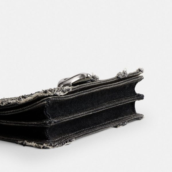 Coach Tabby Shoulder Bag 20 In Regenerative Cotton Denim With Loved Crystal Signature - Preorder