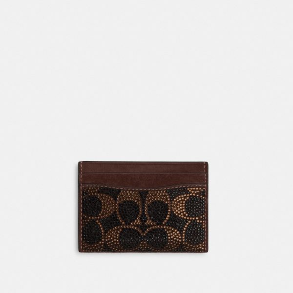 Coach Essential Card Case With Crystal Signature - Preorder