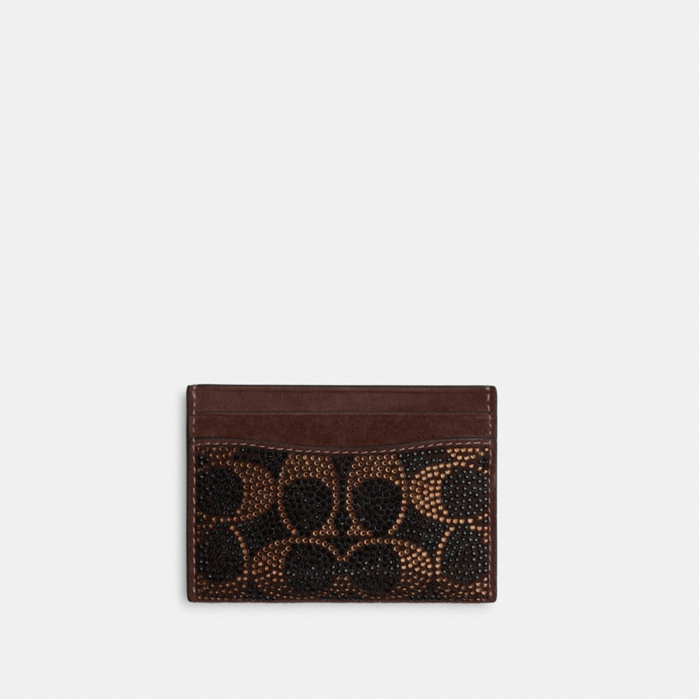 Coach Essential Card Case With Crystal Signature - Preorder