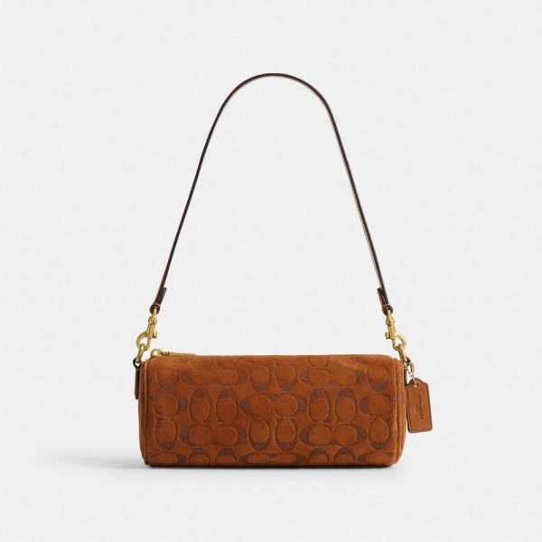 Coach Barrel Bag In Signature Suede - Preorder