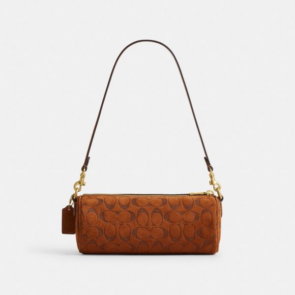 Coach Barrel Bag In Signature Suede - Preorder