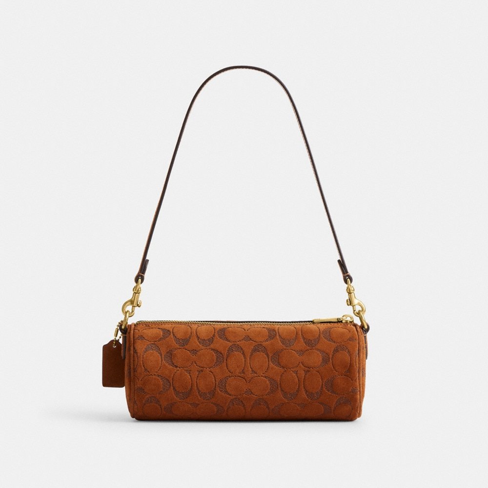 Coach Barrel Bag In Signature Suede - Preorder