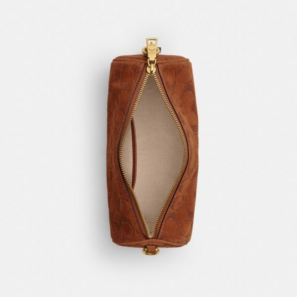 Coach Barrel Bag In Signature Suede - Preorder