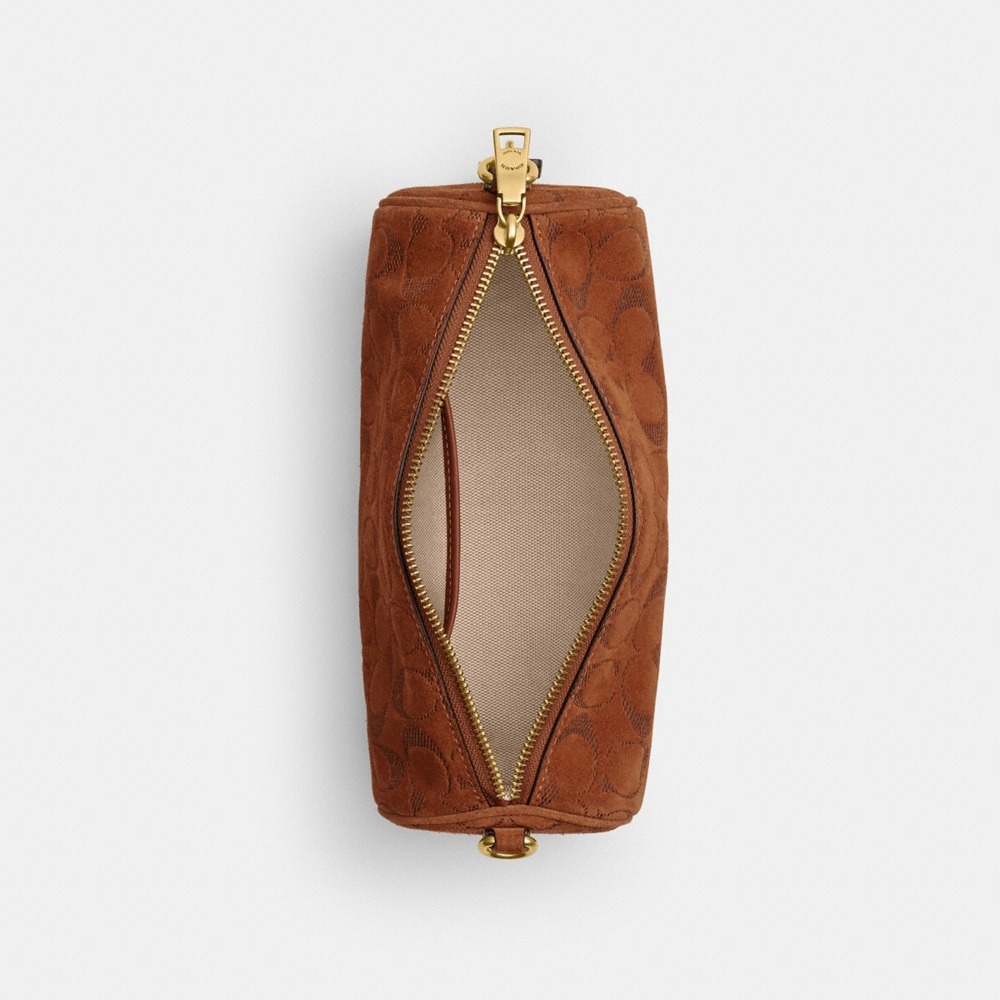 Coach Barrel Bag In Signature Suede - Preorder