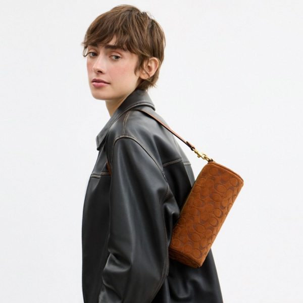 Coach Barrel Bag In Signature Suede - Preorder