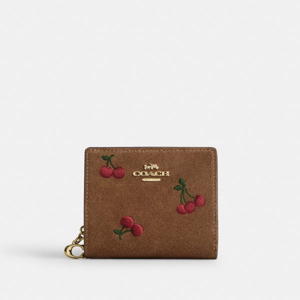 Coach Outlet Snap Wallet With Cherry Embroidery - Preorder