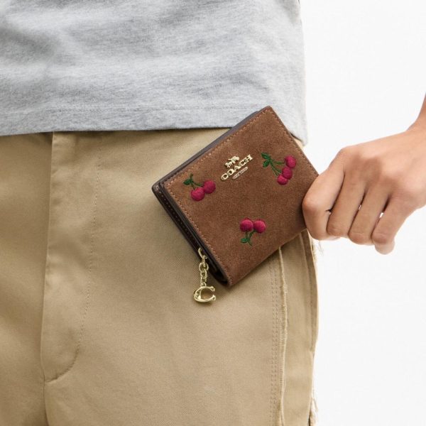 Coach Outlet Snap Wallet With Cherry Embroidery - Preorder