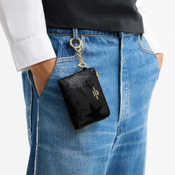 Coach Outlet Small Corner Zip Wallet With Star Patchwork - Preorder