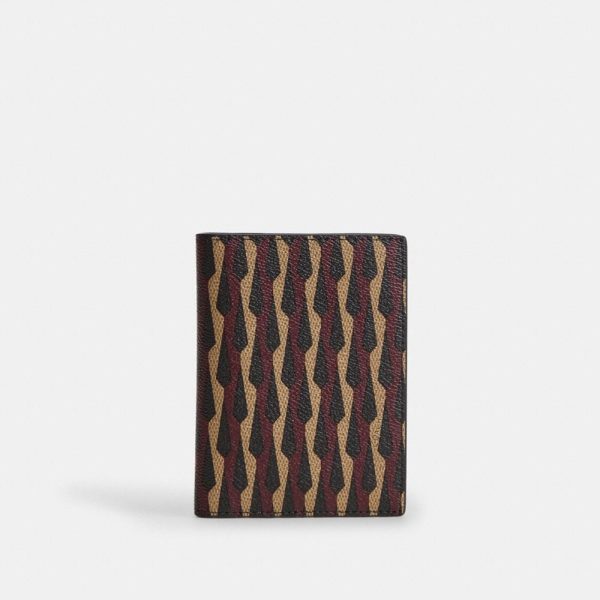 Coach Outlet Passport Card Case With Geometric Print - Preorder