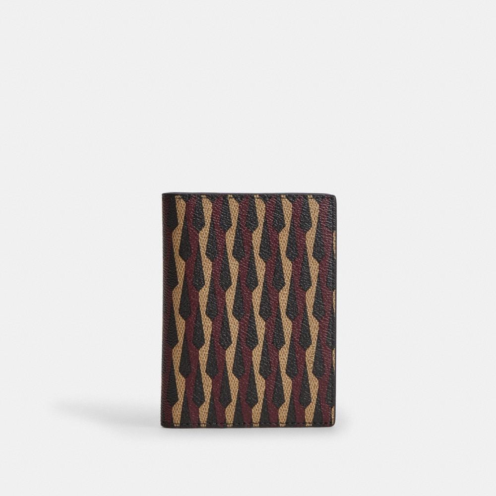 Coach Outlet Passport Card Case With Geometric Print - Preorder