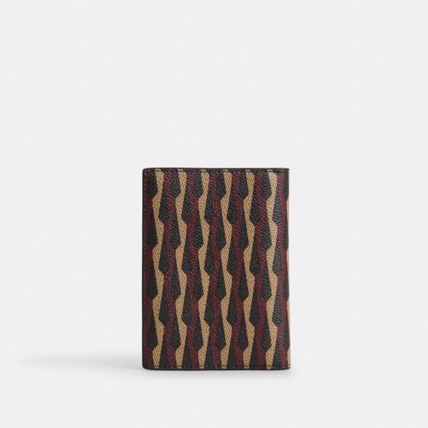 Coach Outlet Passport Card Case With Geometric Print - Preorder