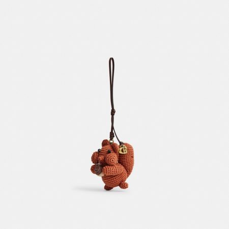 Coach Squirrel Bag Charm - Preorder — Brass/Multi
